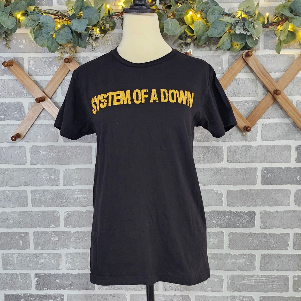 System of a Down Mezmerize Graphic Band T-Shirt Black Small SOAD Rock Tee